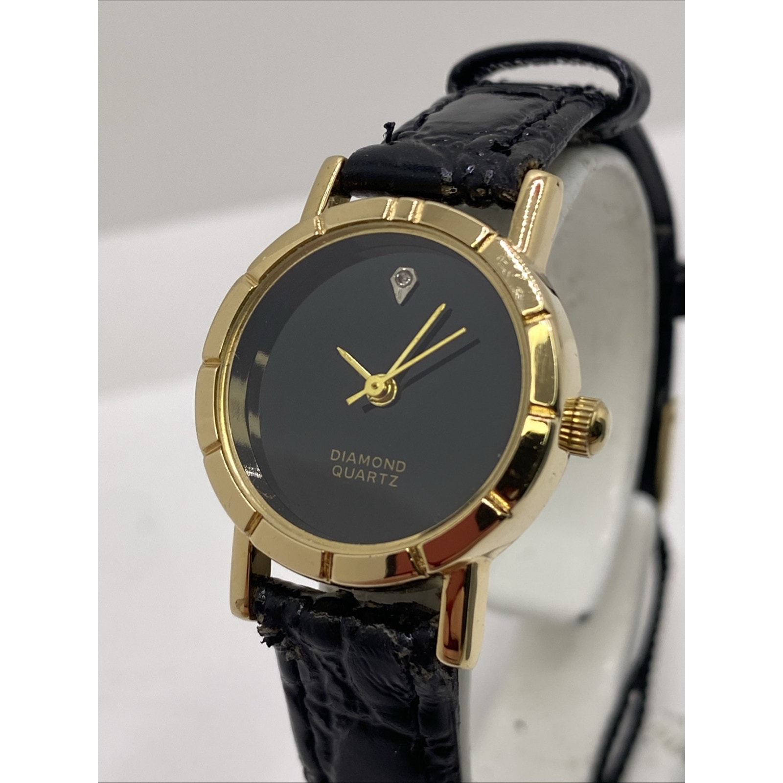 Womens Gold Diamond Watch New Battery